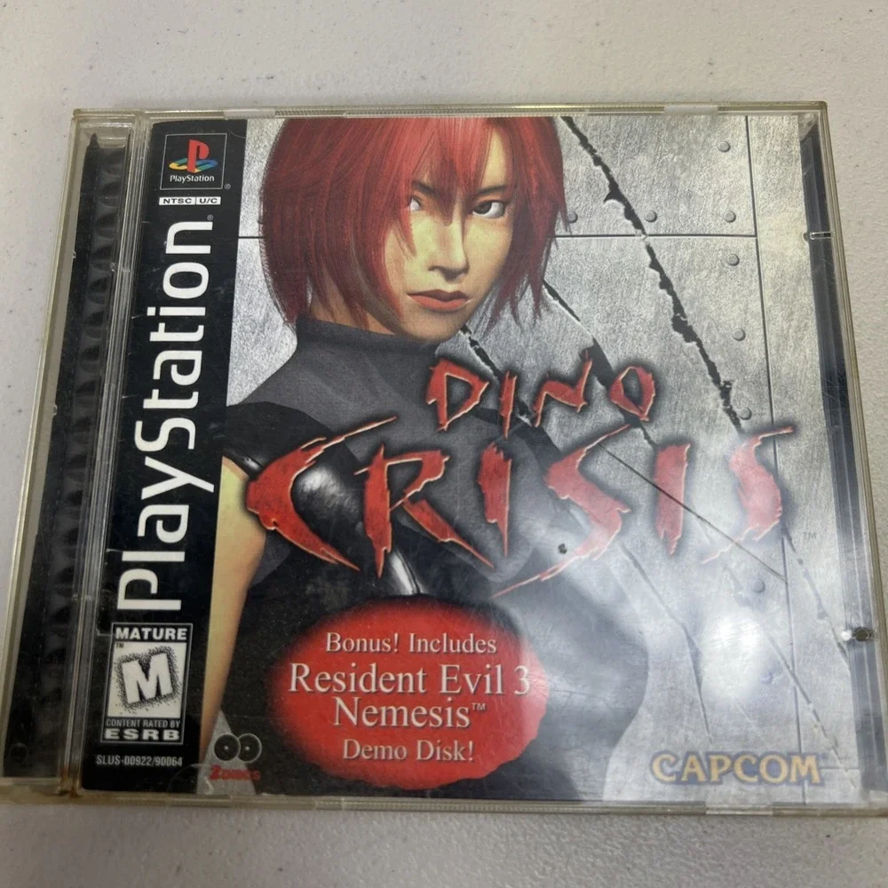 Dino Crisis w. Resident Evil 3 Demo PS1 Sony PlayStation 1, 1999 - Untested